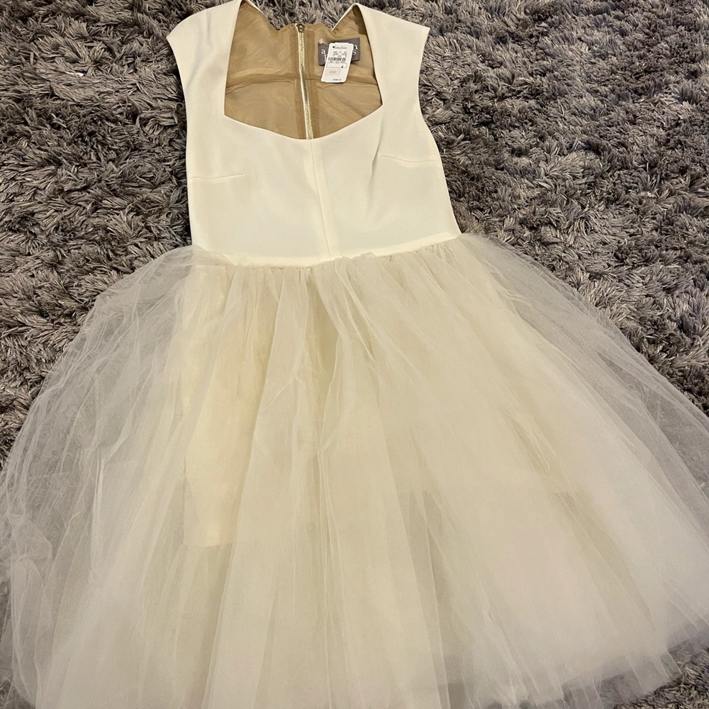 New Creme Tulle mini dress size 4
